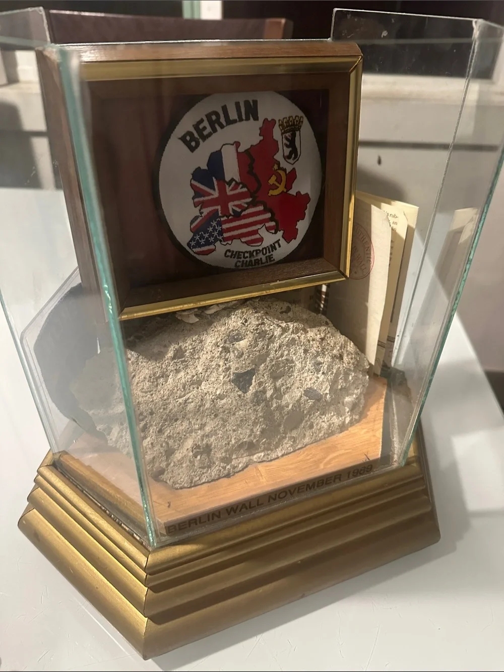 OP Berlin Patch Display in Blue and Gold